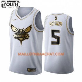 Maillot NBA Charlotte Hornets Nicolas Batum 5 Nike 2019-20 Blanc Golden Edition Swingman - Enfant